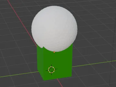 golf ball on a stand