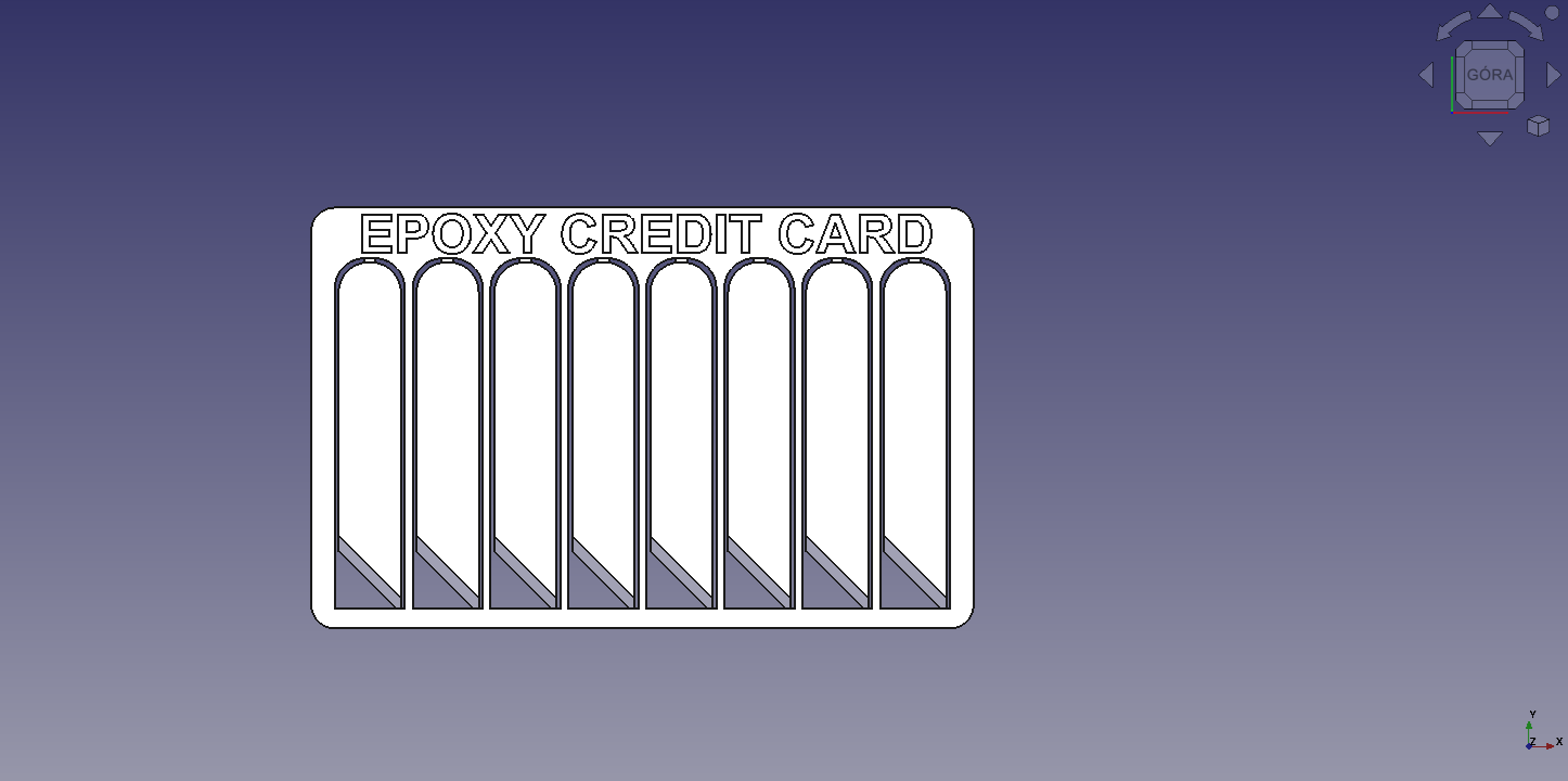 Epoxy mixing spatula set in form of credit card