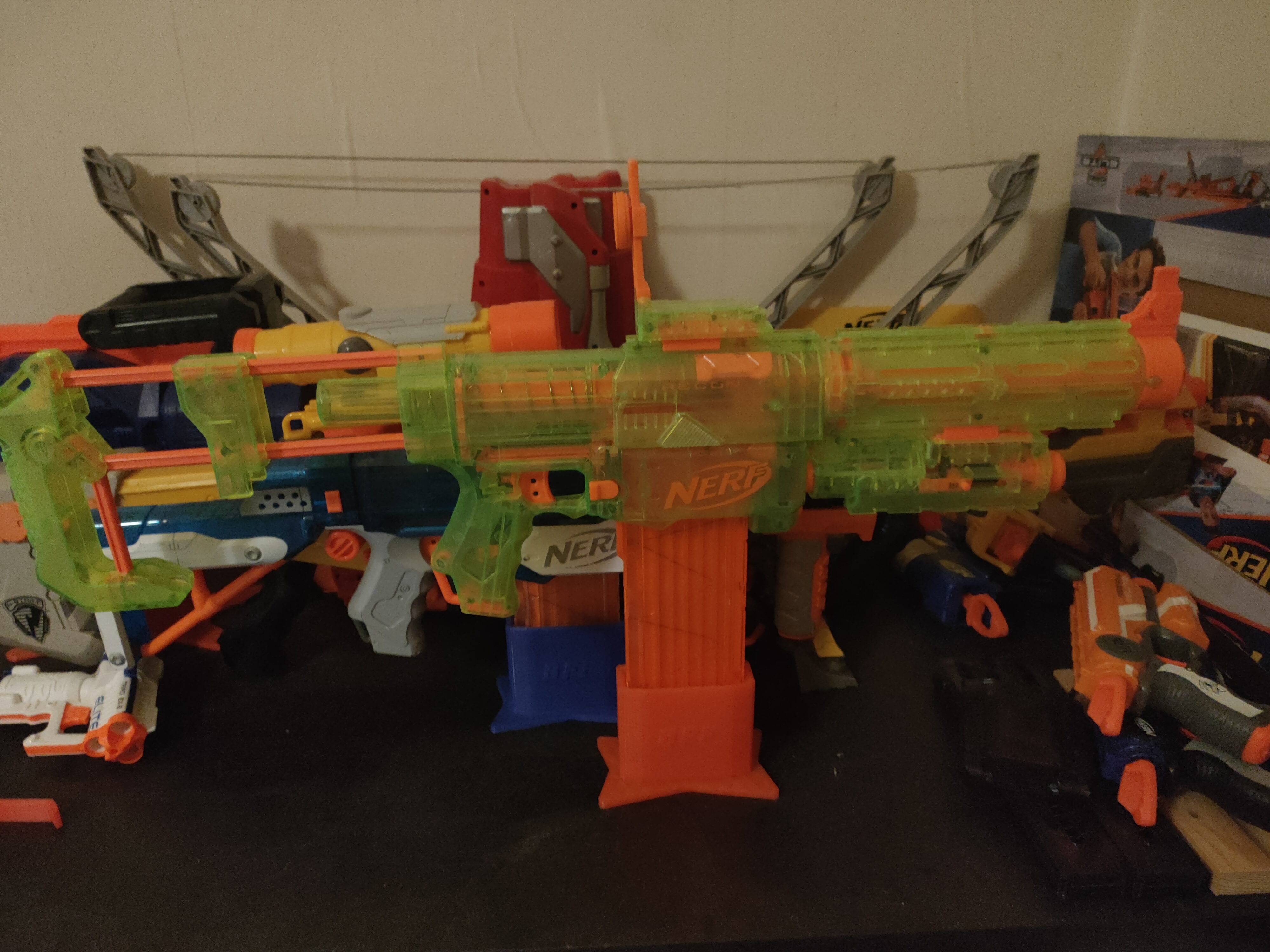 Nerf magazine blaster stand