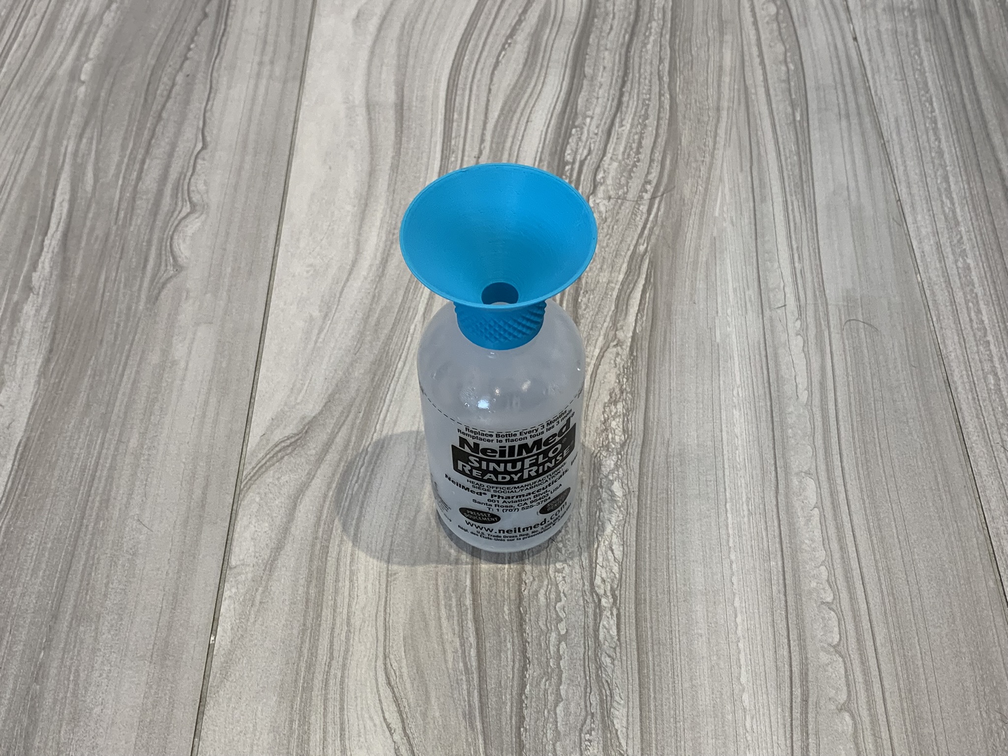 Funnel to fill NeilMed Sinus Rinse bottle