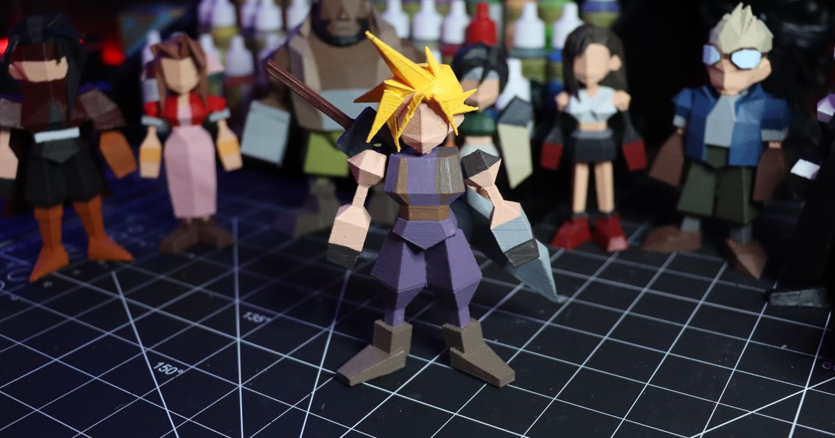 Final Fantasy VII Polygon Figure Pick Your Character FF7