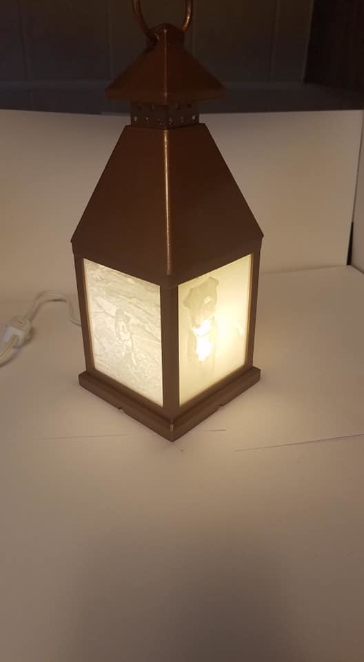 Miniatura 2 do modelo 3D lantern lithophane frame 4 panel