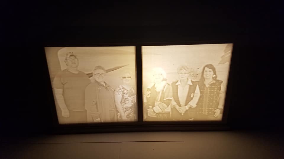 2 panel lithophane box 
