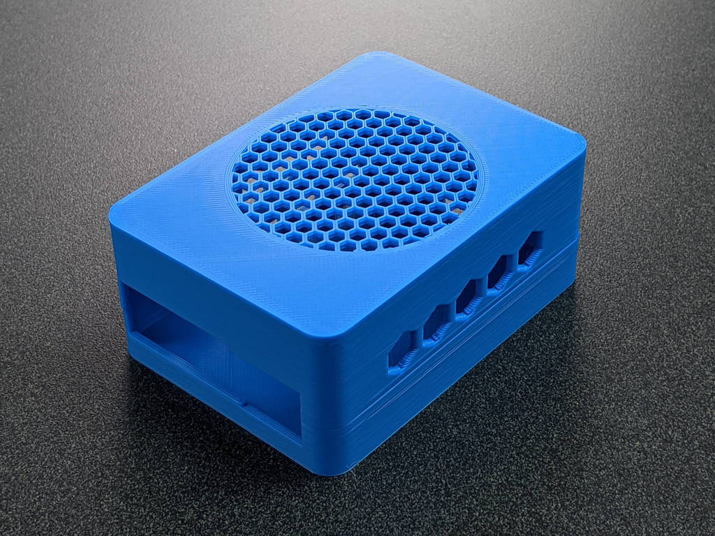 Pi 4 Snapfit 60mm fan case w/ exhaust and grill — miniatura 2