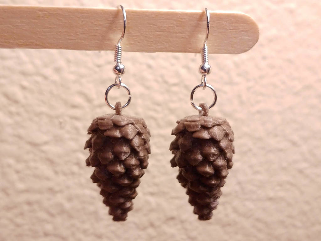 Miniatura 3 do modelo 3D Pine Cone Earrings