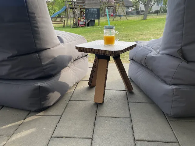 cardboard table
