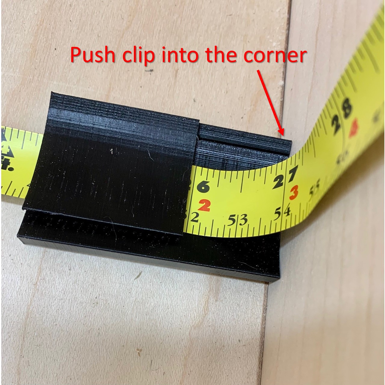 Tape Measure Clip for Inside Corners by The Full Loaf | Download free ...