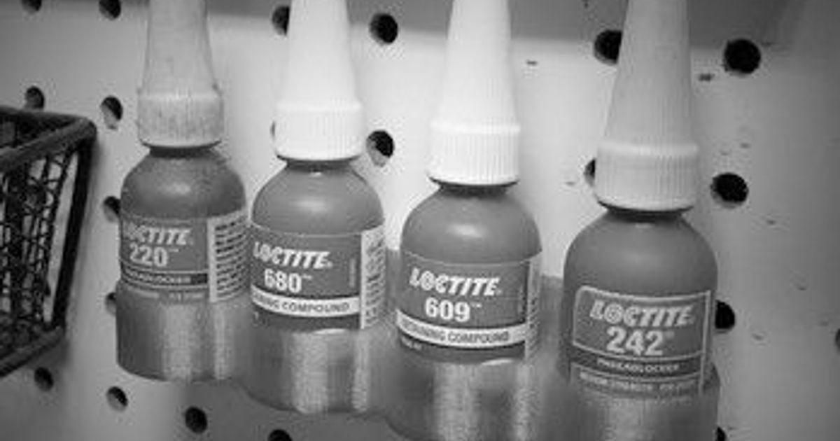 Loctite Bottle Pegboard Holder Rack by Strathpeffer3D | Download free ...