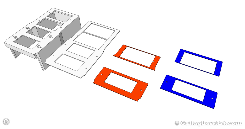 Dual circuit 4 gang box cover with meters by GallaghersArt | Download ...