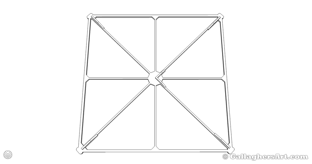 Marlin CoreXY skew test 200mm x 200mm remix