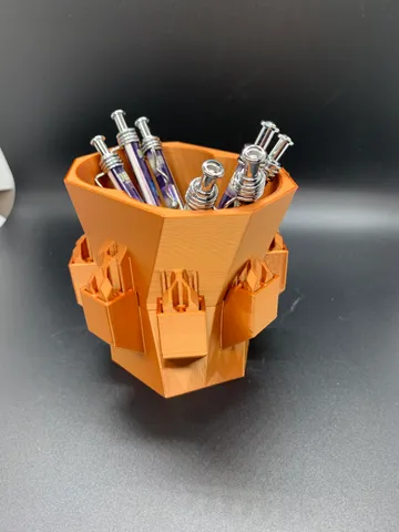 Cool 2 Piece Pen Cup with slot slide ( slides together)