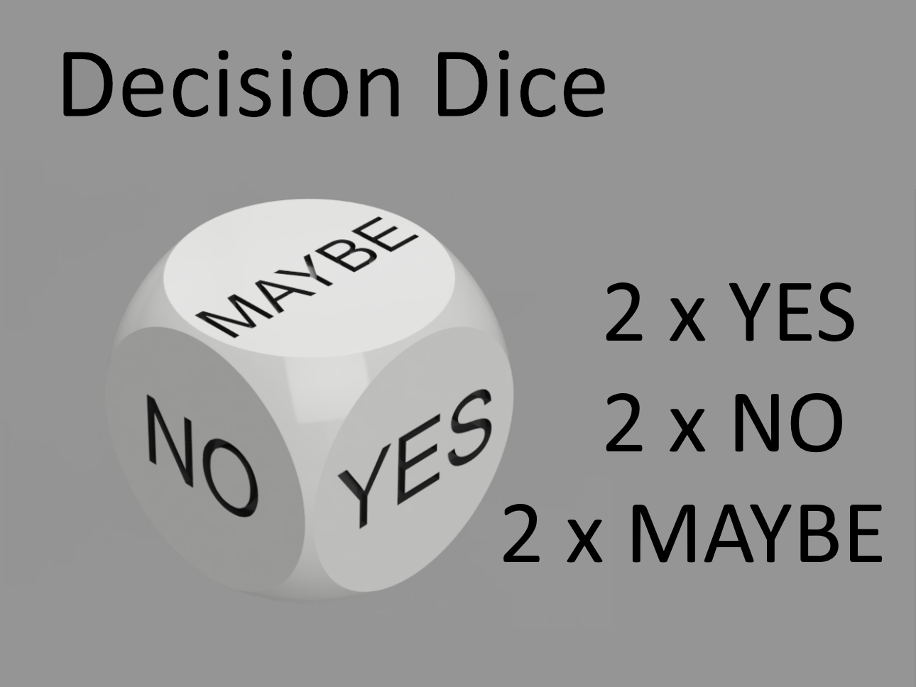 Yes No Maybe - Decision Dice