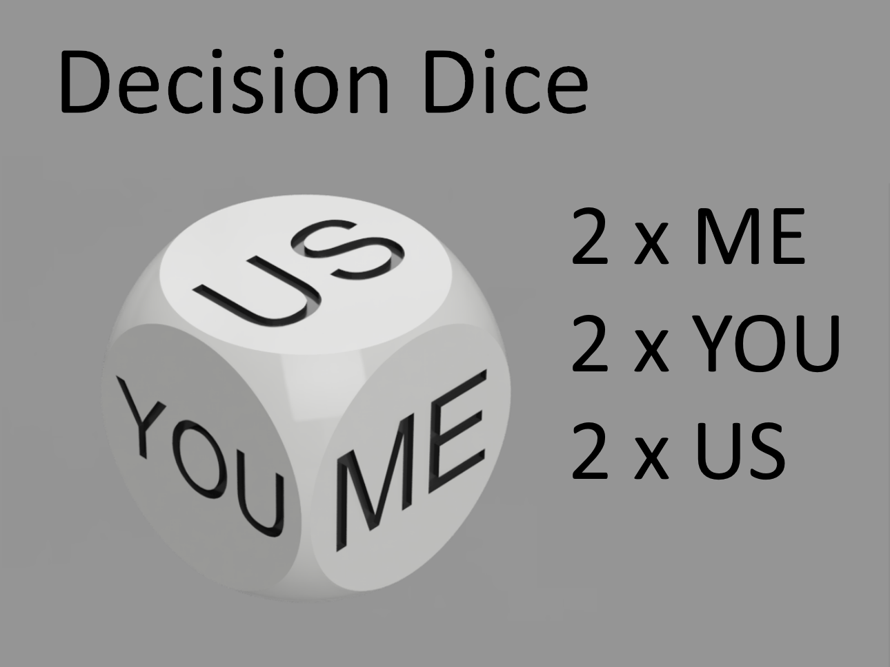 Me You Us - Decision Dice