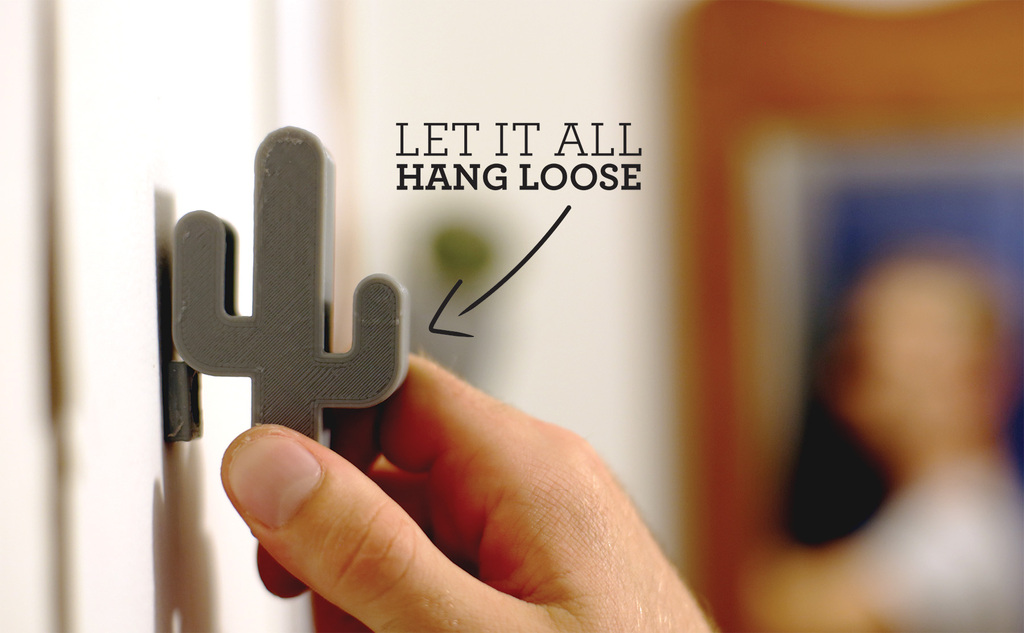 3D Printed Cactus Hook by 3DBrooklyn