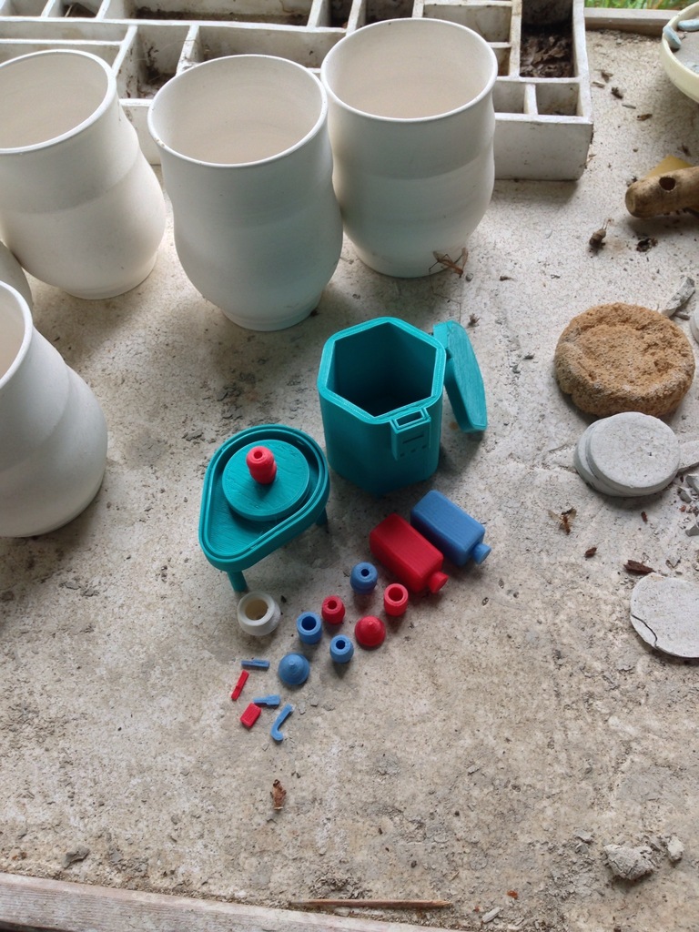 Pottery Wheel & Kiln Toy Set by 3DBrooklyn Download free STL model