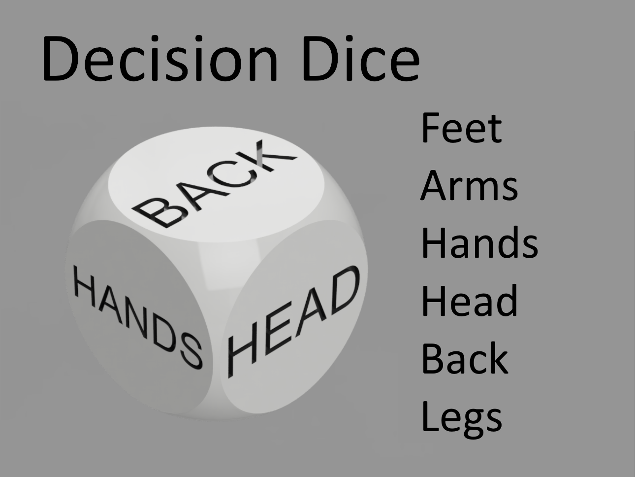 Decision Dice  - massage