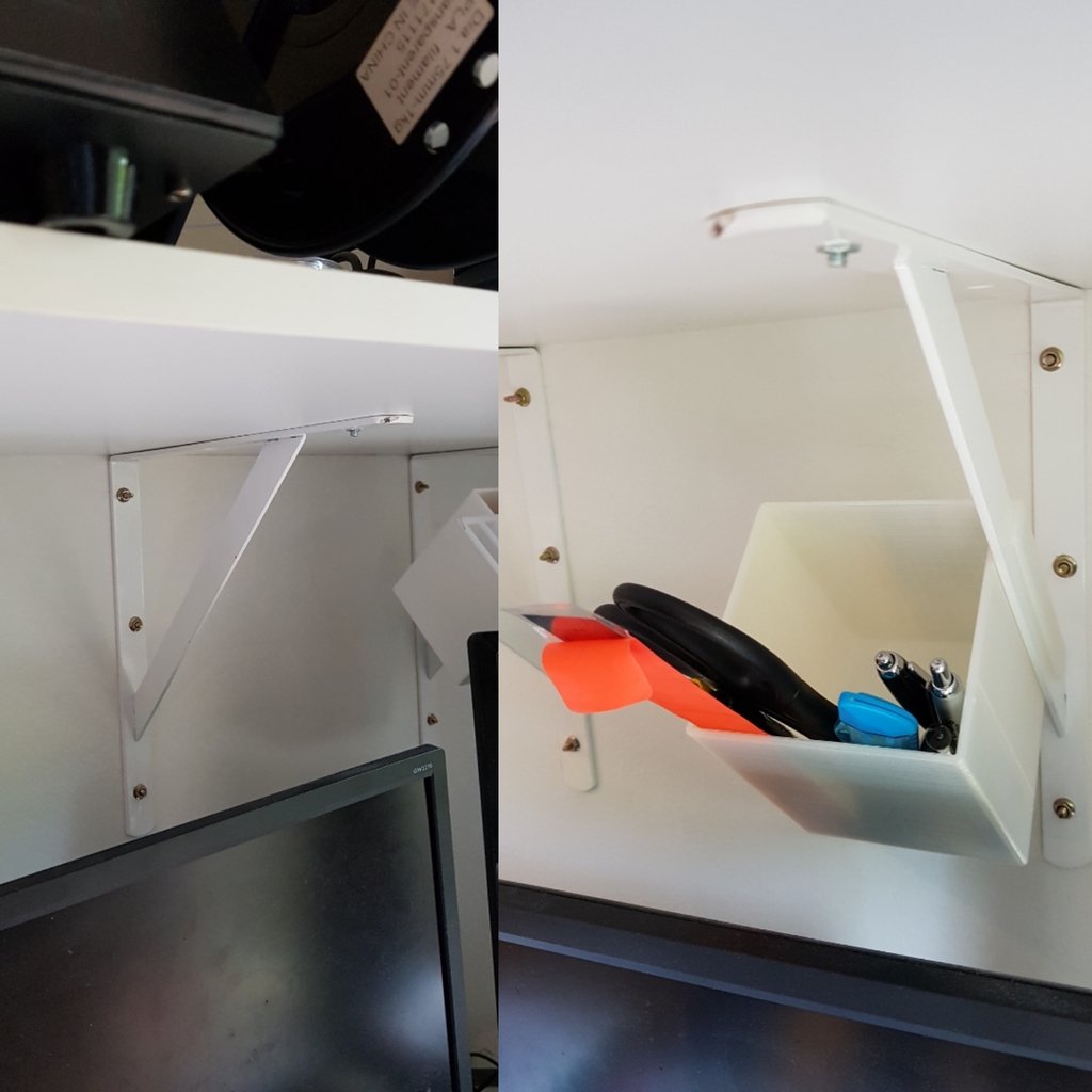 Shelf bracket containers