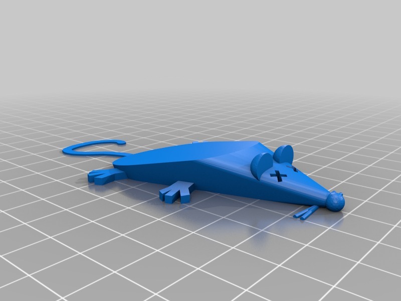 Parametric Squashed Mouse Door Stop Wedge - with tail