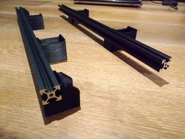 End support for TEVO Tarantula Double Y axis rails