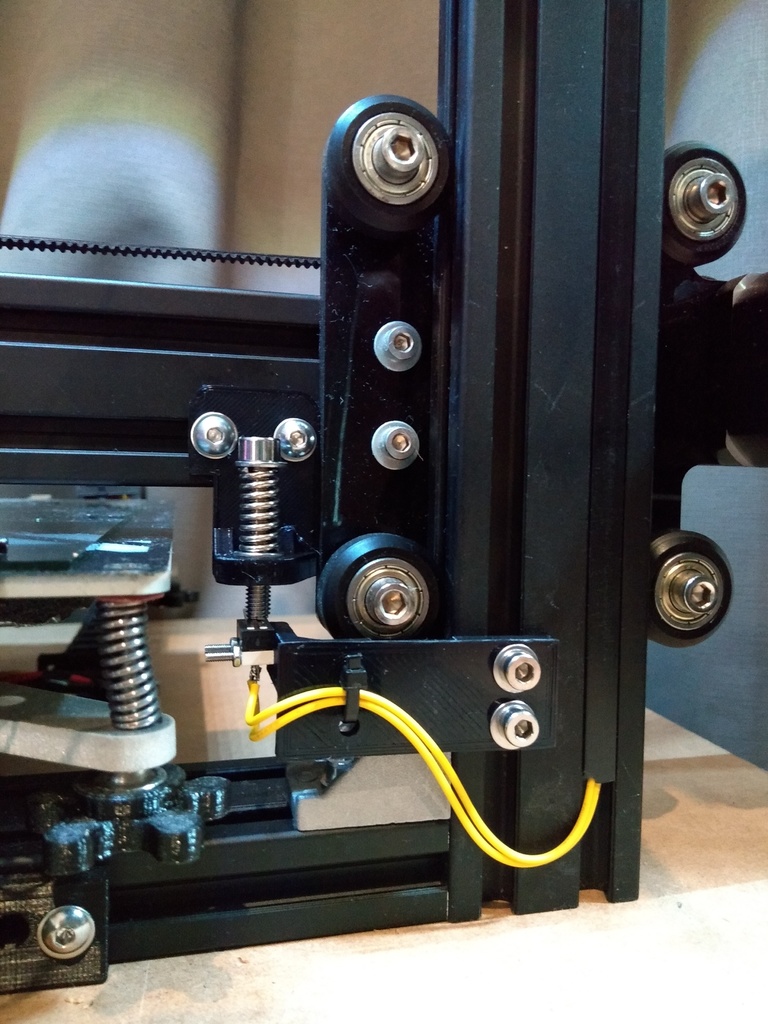 Front mounted adjustable Z endstop for the Tevo Tarantula by Joon Chor