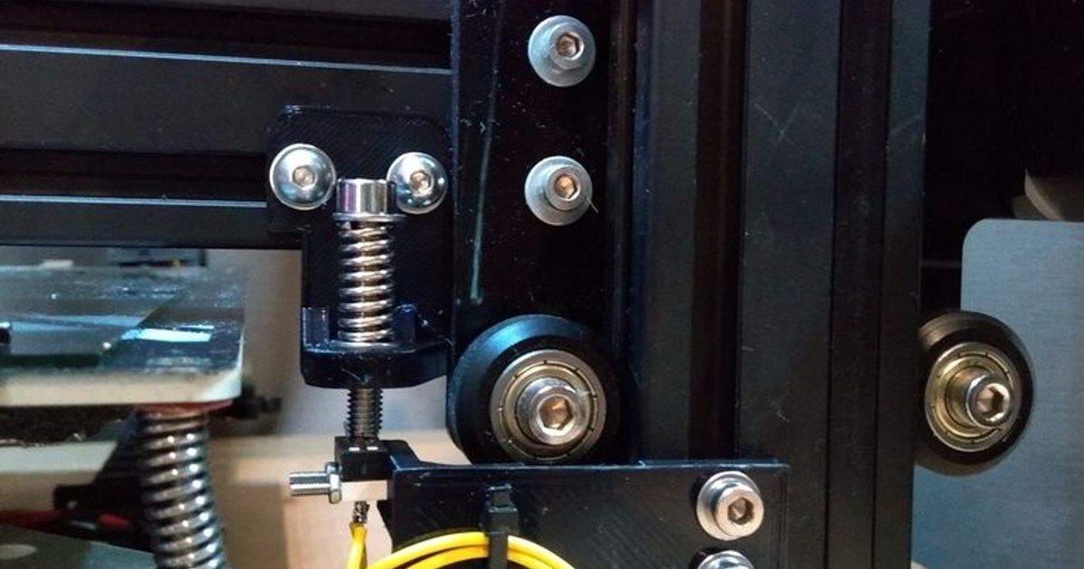 Front mounted adjustable Z endstop for the Tevo Tarantula by Joon Chor