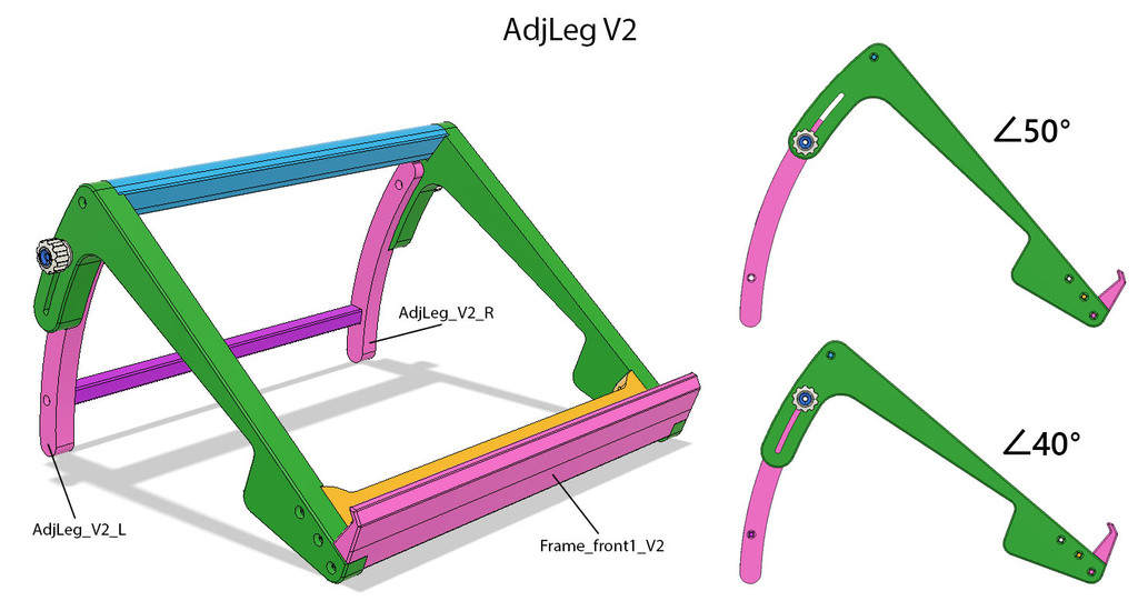 Miniatura 9 do modelo 3D Adjustable Drawing Tablet Stand (Modular)