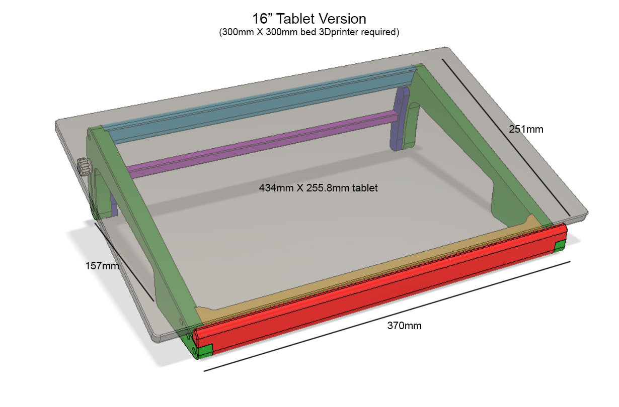 Miniatura 5 do modelo 3D Adjustable Drawing Tablet Stand (Modular)