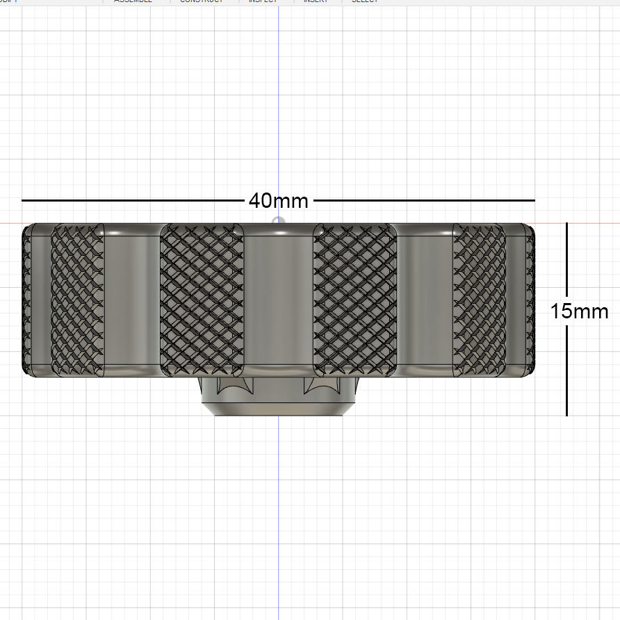 Ender 3 Knurled Extruder Knob (Parametric Fusion 360) by scaryPug