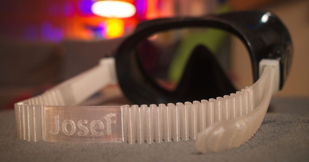 scuba mask strap + clip by unwohlpol Download free STL model