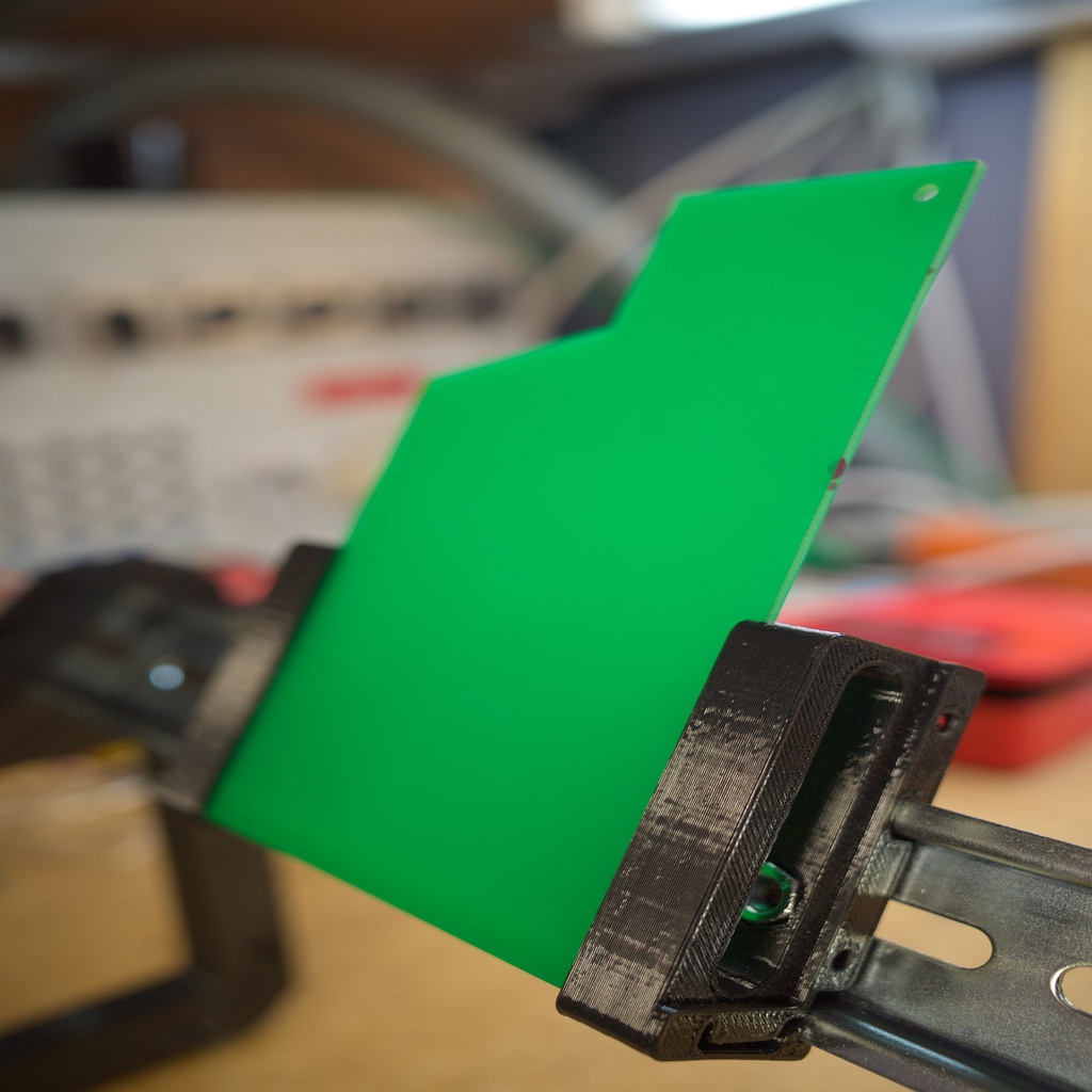 PCB DIN rail mount by unwohlpol Download free STL model