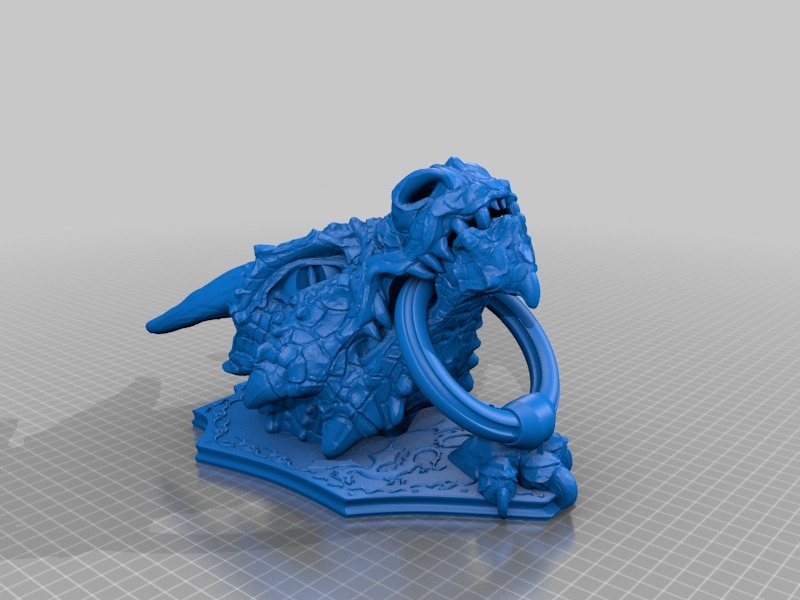 Dragon Door Knocker - Optimised to 150k polys