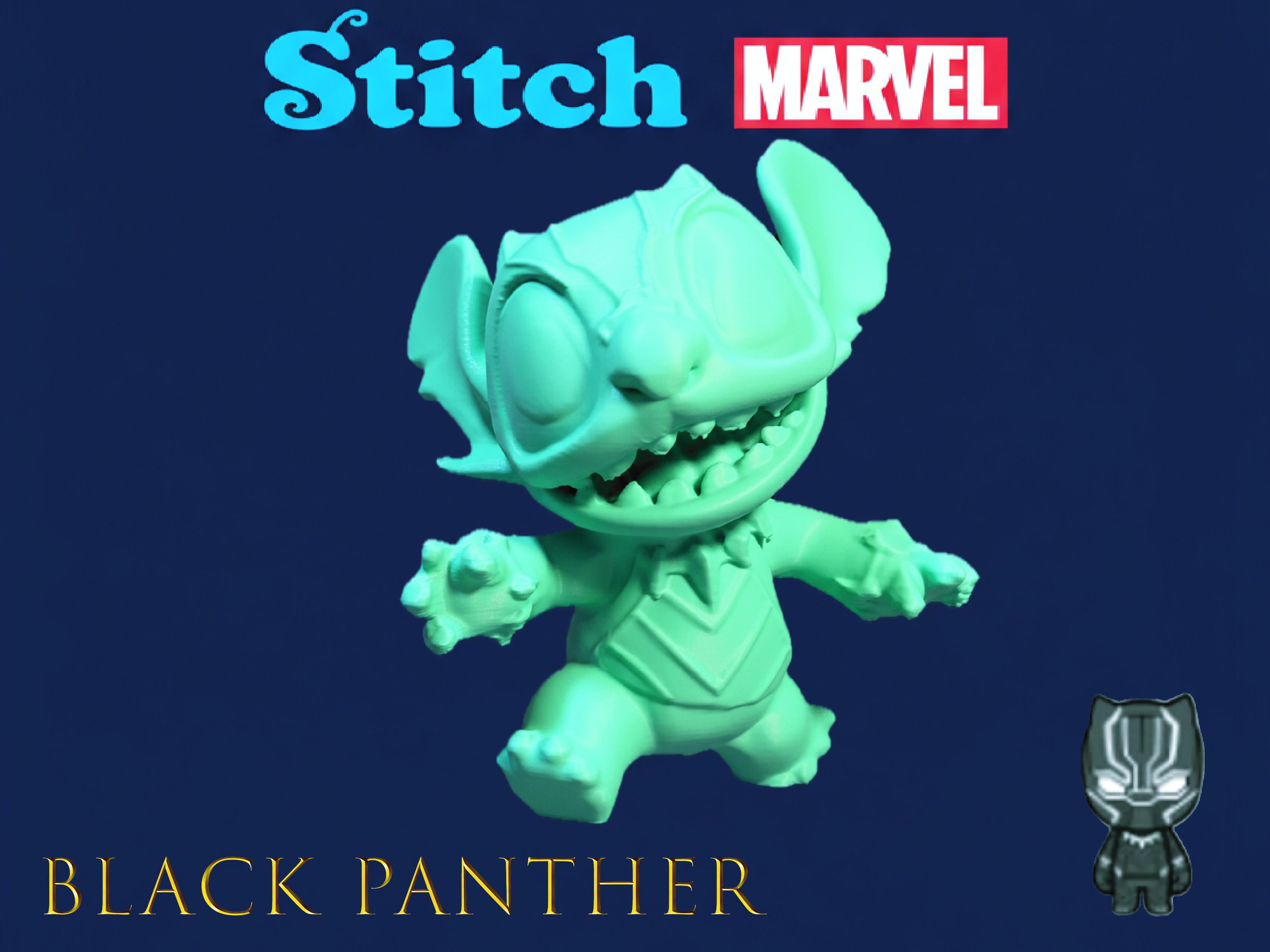 Stitch as Black Panther (Disney meets Marvel)