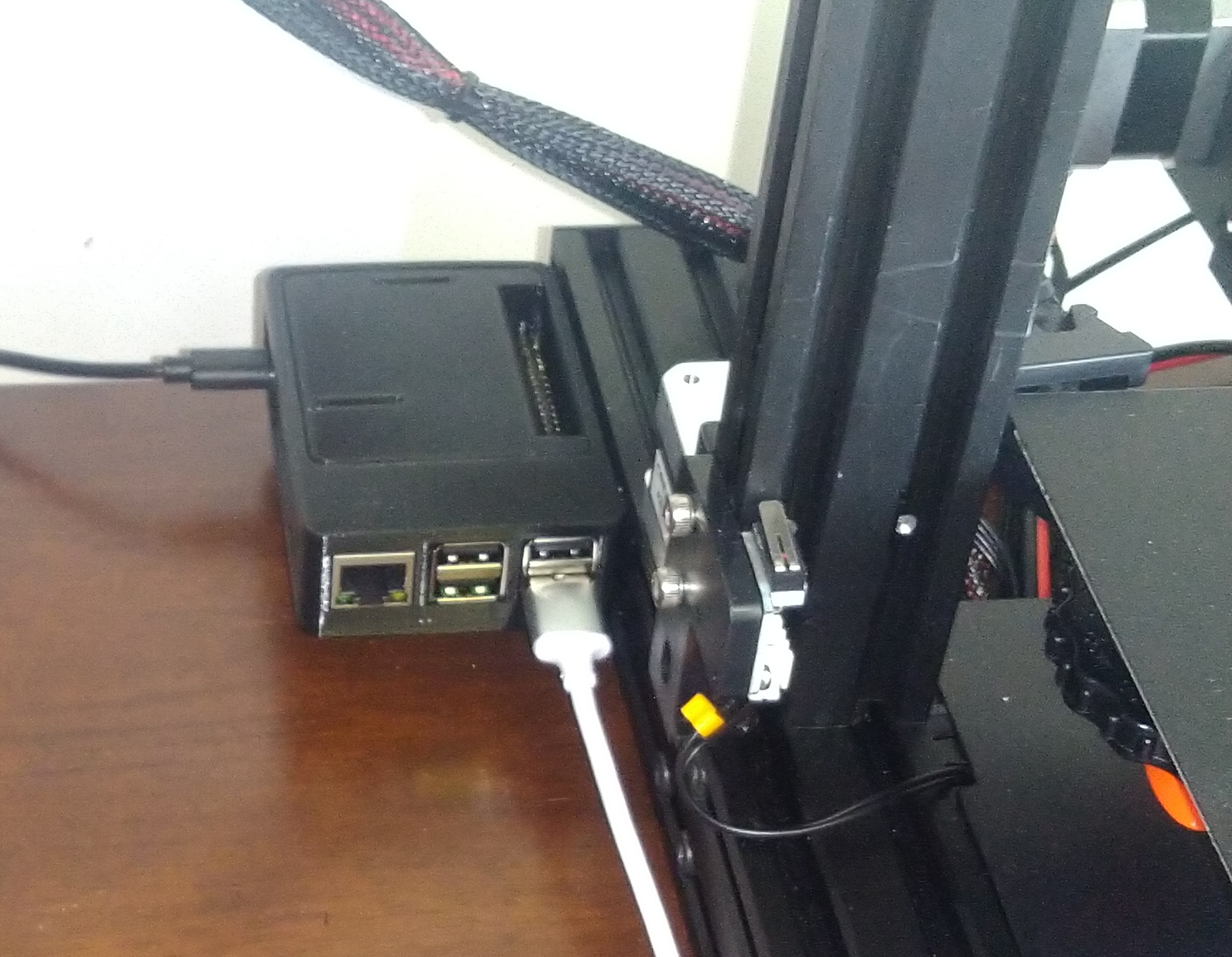 Ender-3 Pro mount for Sneaks Raspberry Pi 3 case 3D model thumbnail