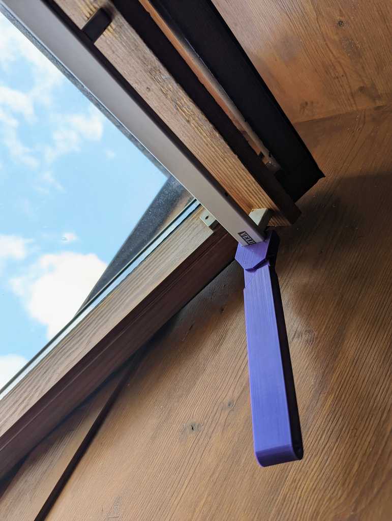 Hinged attic window opener (Velux) by Even_constant Download free STL