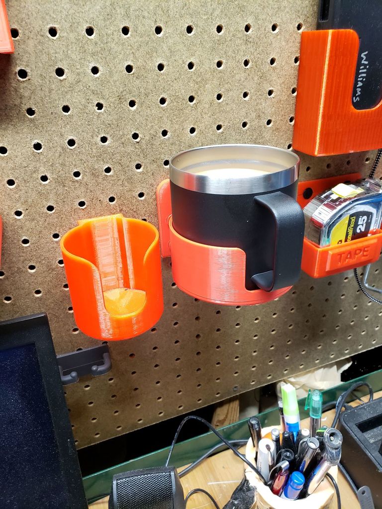 Yeti coffee mug pegboard holder by Nerd Alert 3D Labs Download free