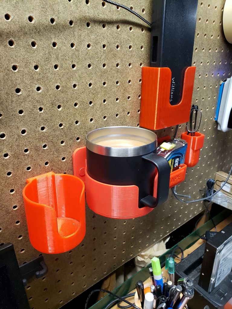 Yeti coffee mug pegboard holder by Nerd Alert 3D Labs Download free