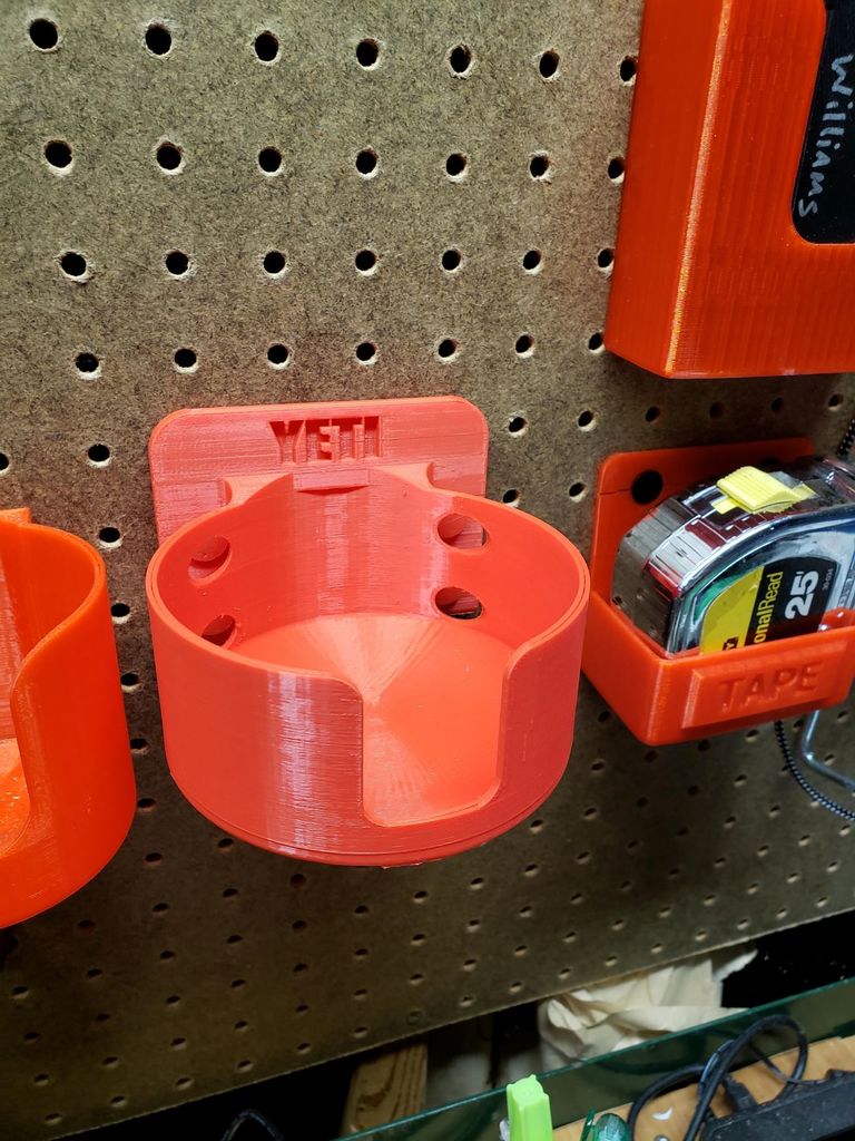 Yeti coffee mug pegboard holder by Nerd Alert 3D Labs Download free