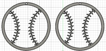 Miniatura 2 do modelo 3D Baseball Hoop Earrings