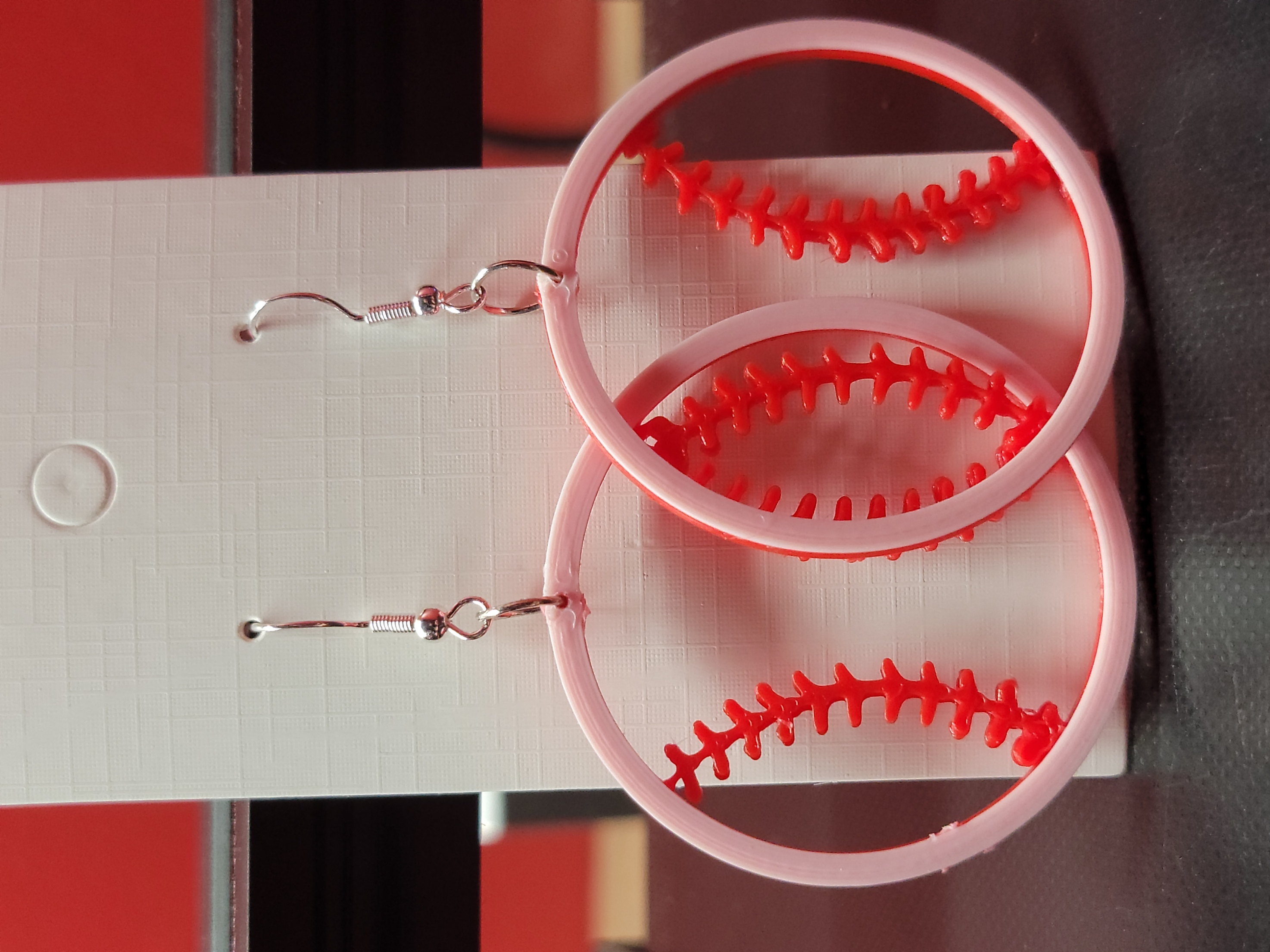 Baseball Hoop Earrings