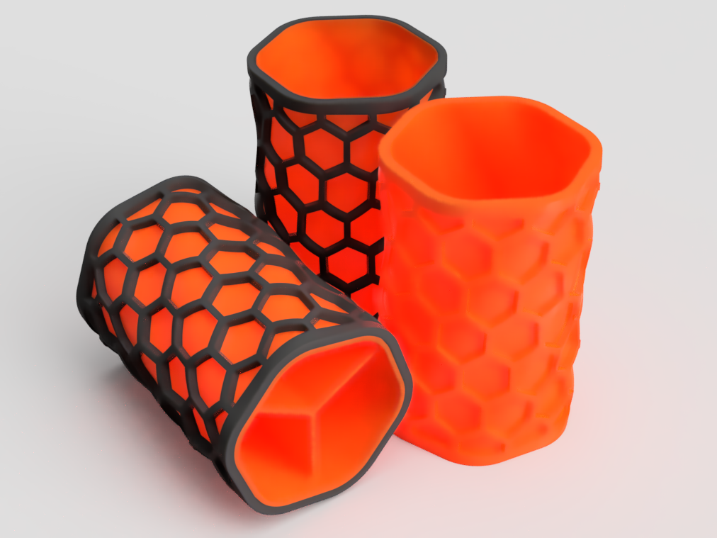 Twist Hexagon Pen Cup