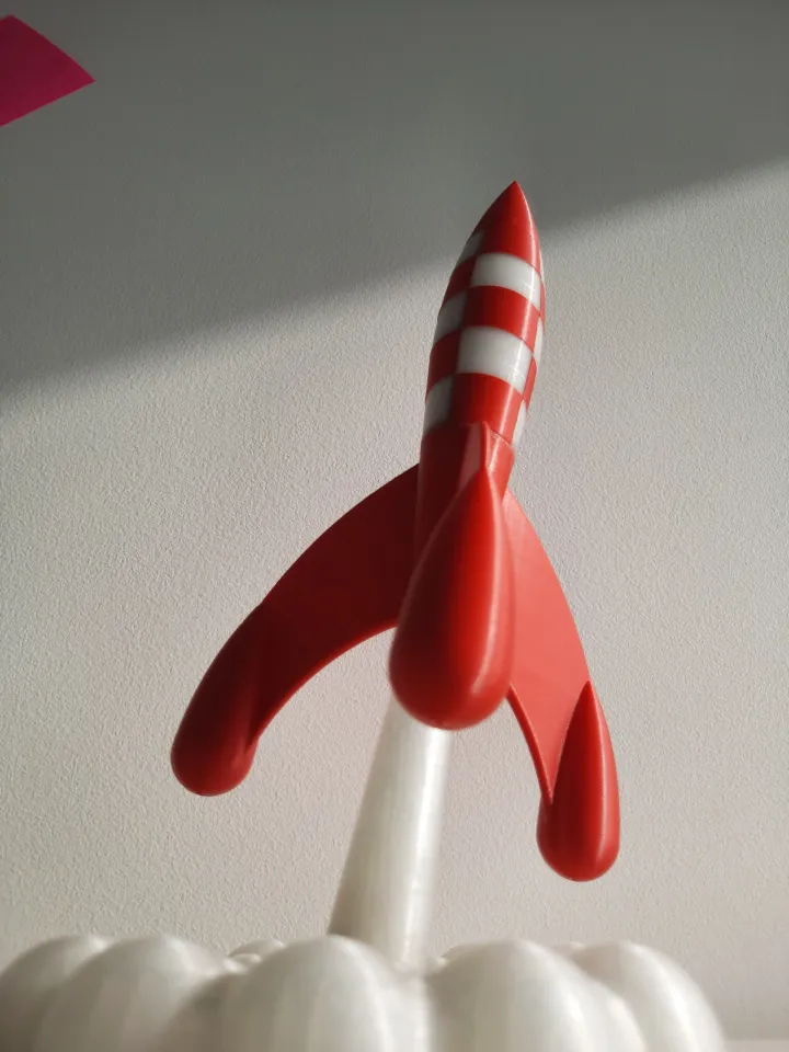 Fichier STL gratuit Tintin Rocket Dual-color / Fusée Tintin Bi