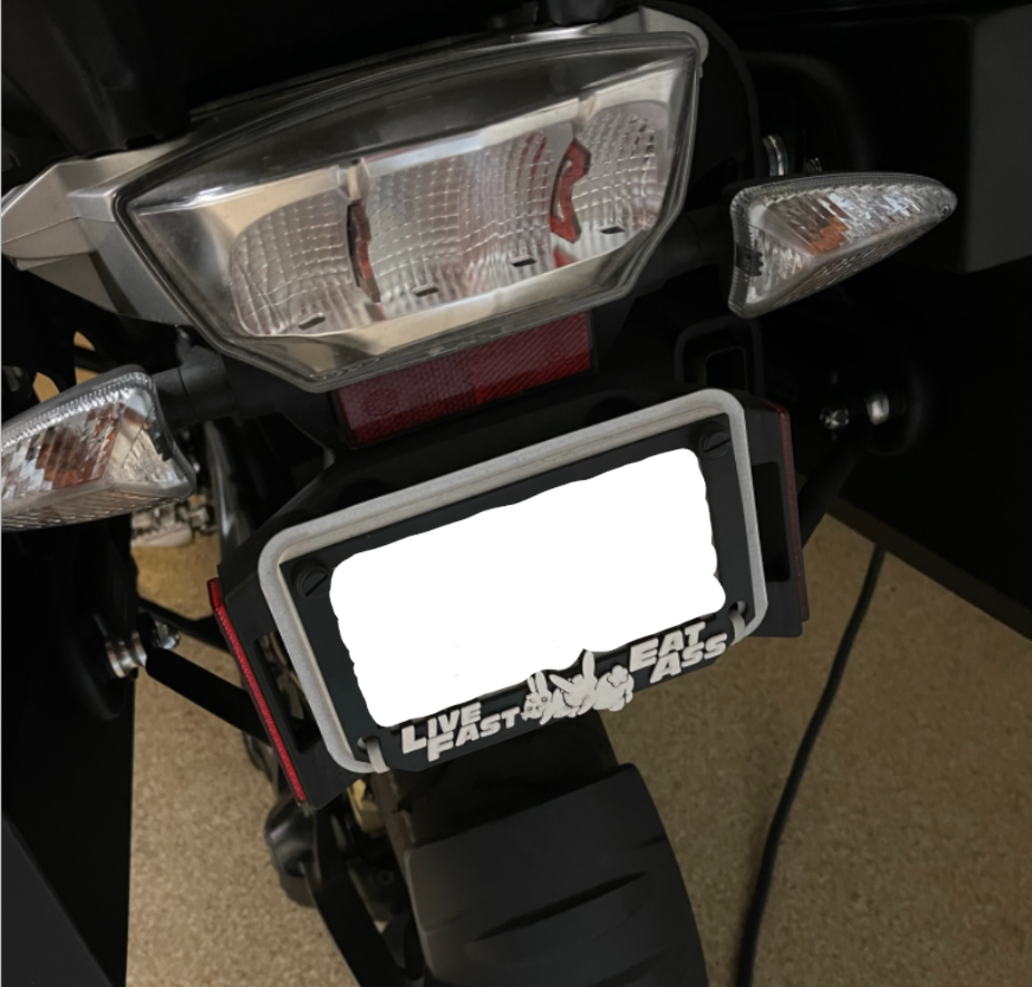 motorcycle license plate holder live fast