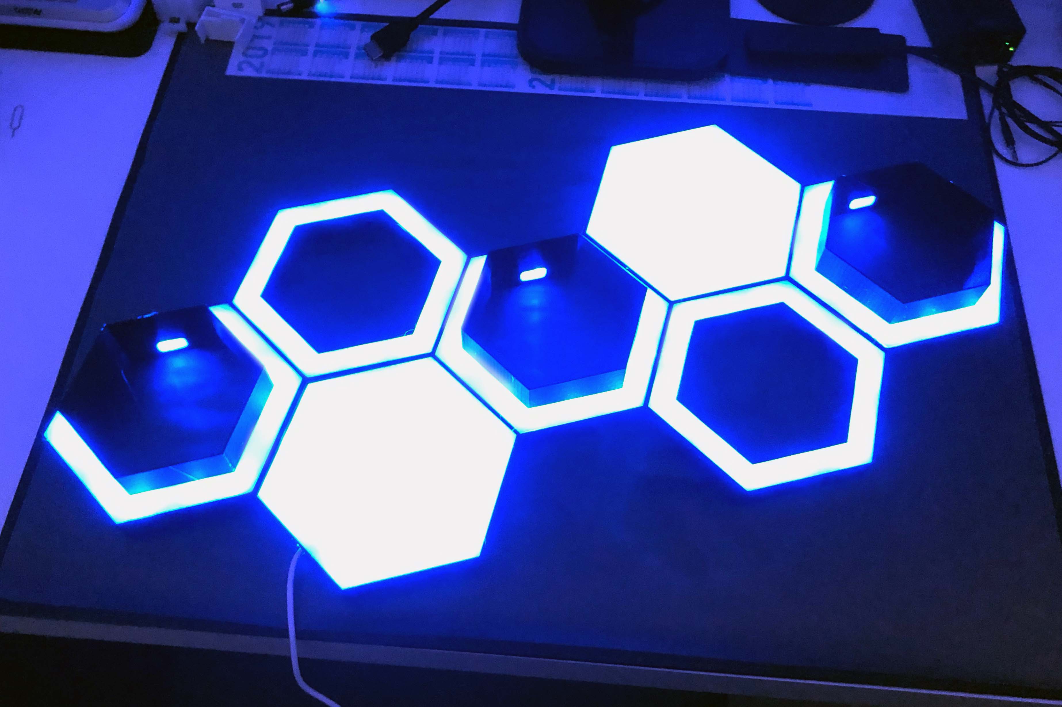 Hexagon LED Panels and Shelfs by FunkyArt | Download free STL model ...