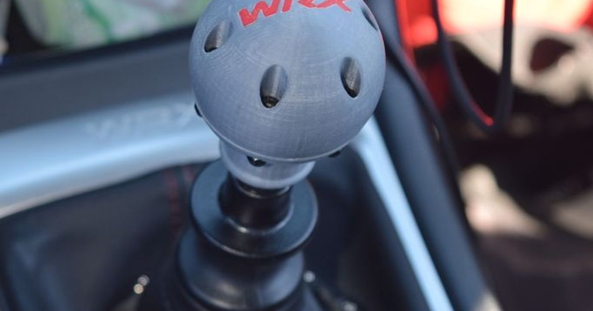 WRX Shift Knob Remixed for Reverse Lockout Shifters by Dingoboy Download free STL model