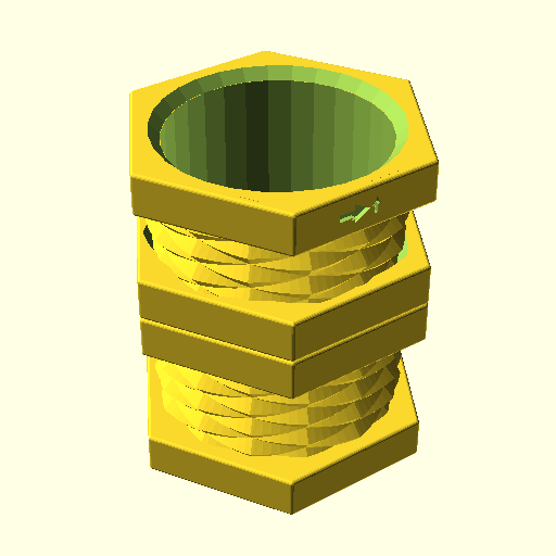 Double Screw Pen Cup by mproctor13 | Download free STL model ...