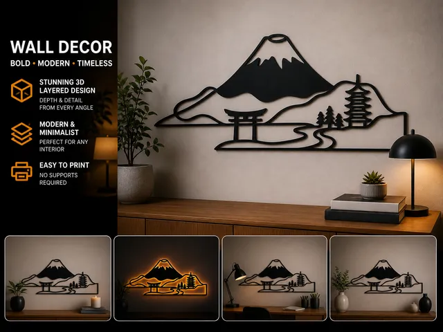 Mount Fuji wall decoration
