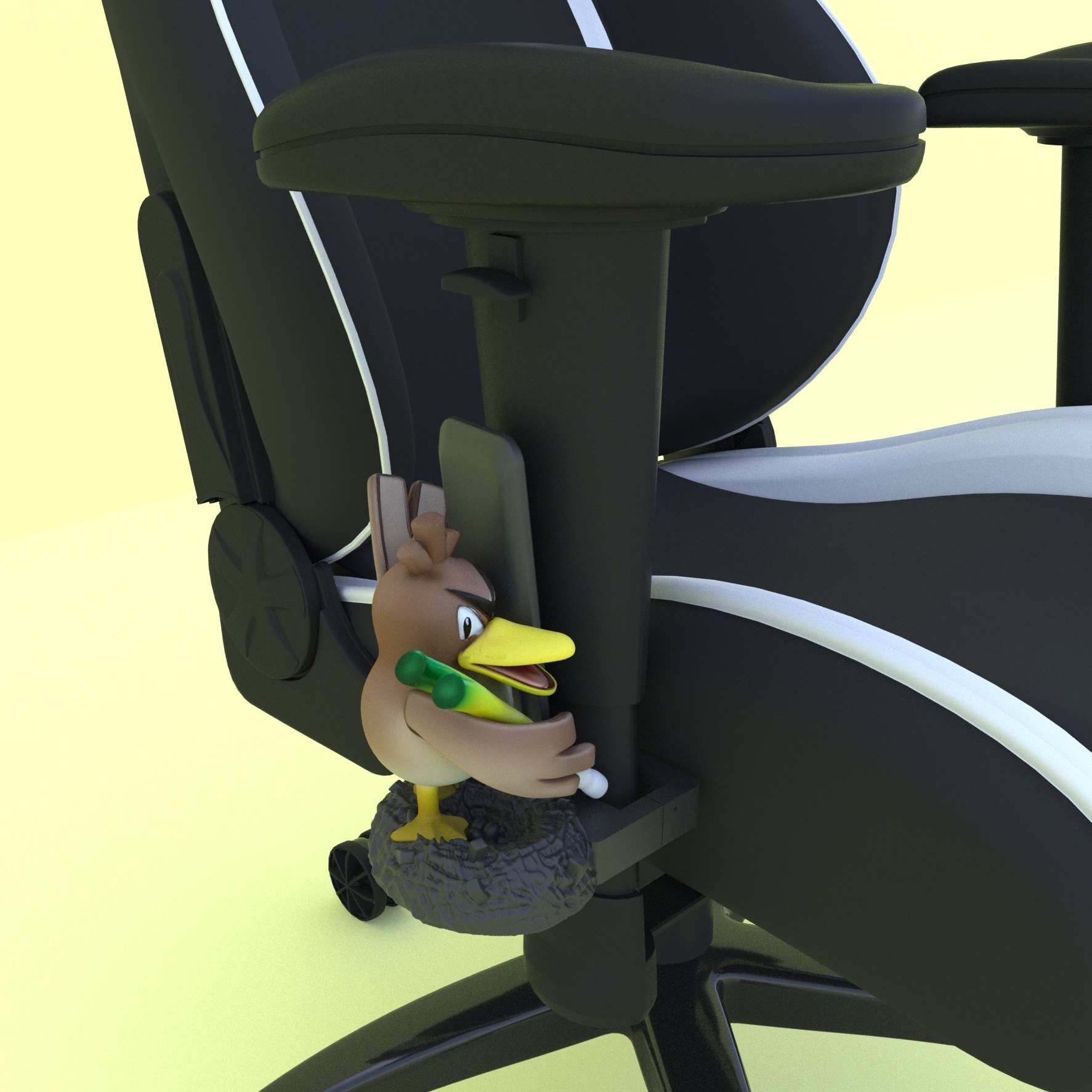 ℗083 Farfetch'd Chair Armrest Remote Holder Pokemon