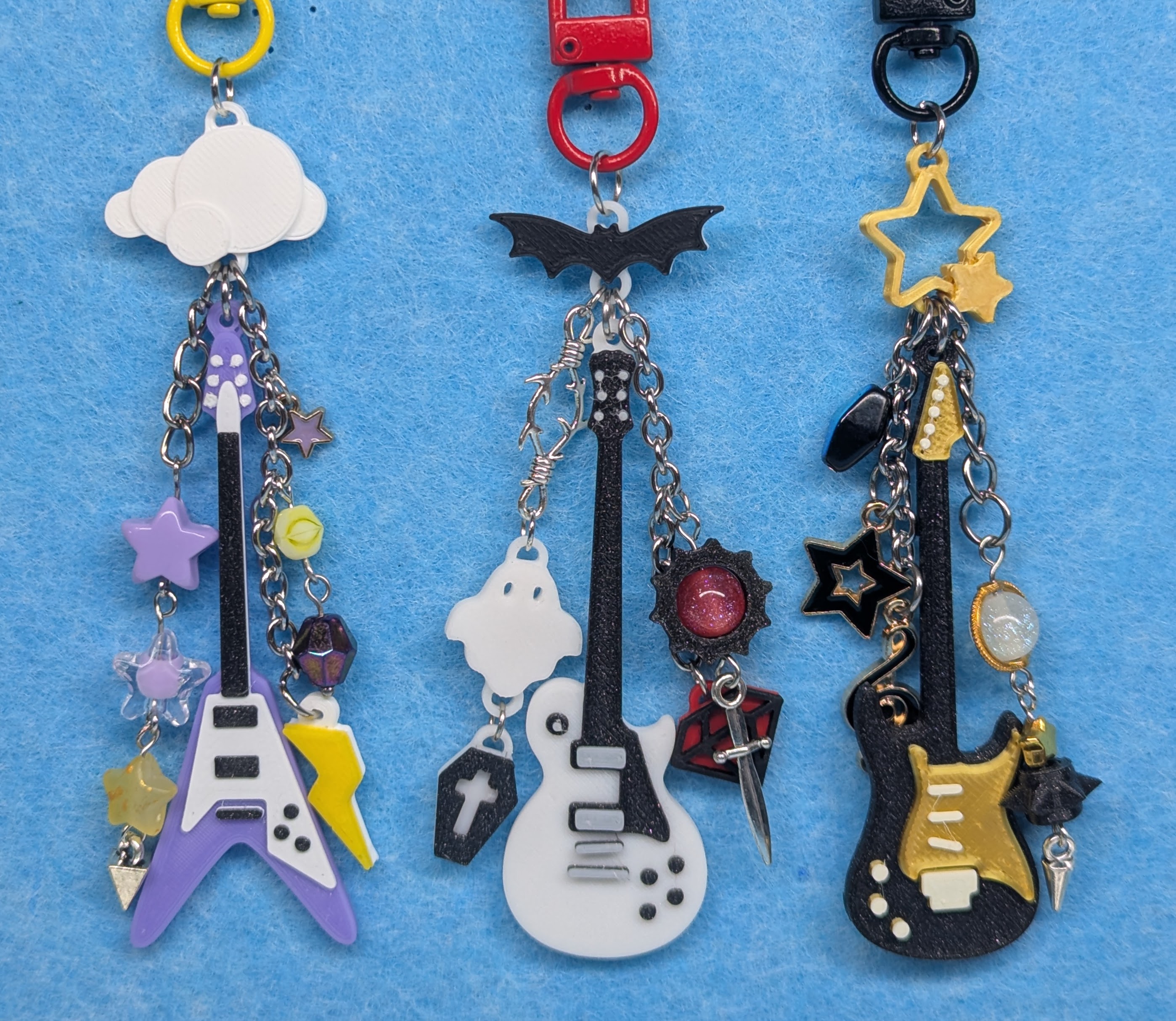 Electric Guitar Keychains/Charms
