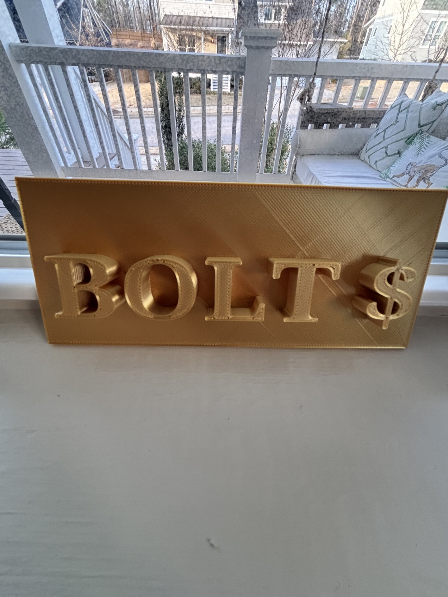 BOLT $ NAME PLAQUE