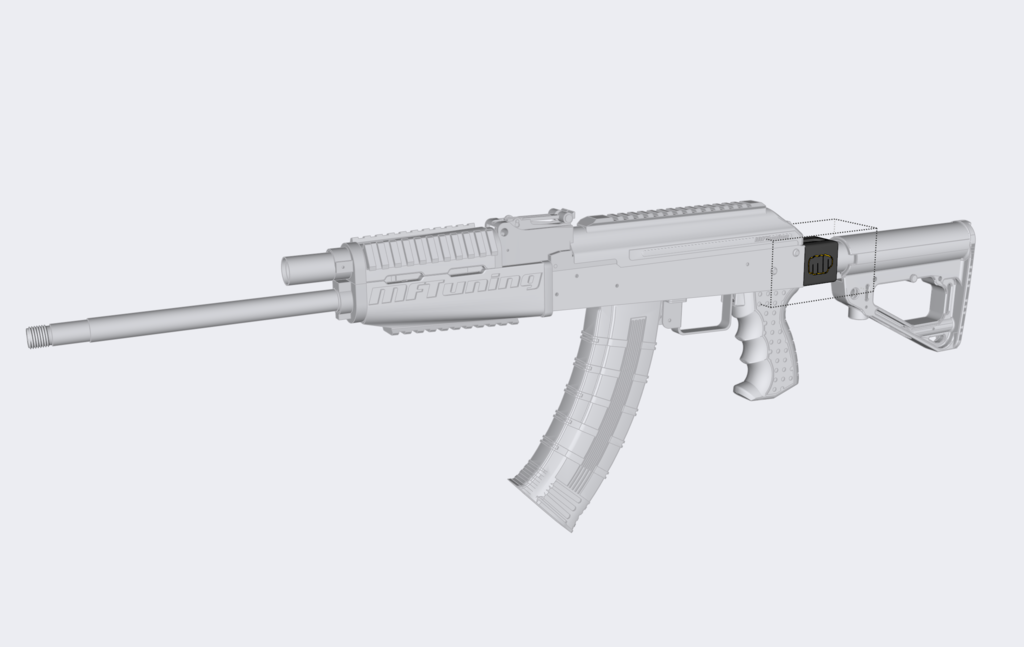 Adapter for AK for rifle stock from M4